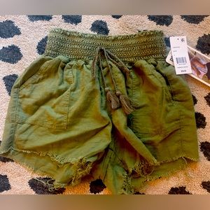 Sage colored beach shorts